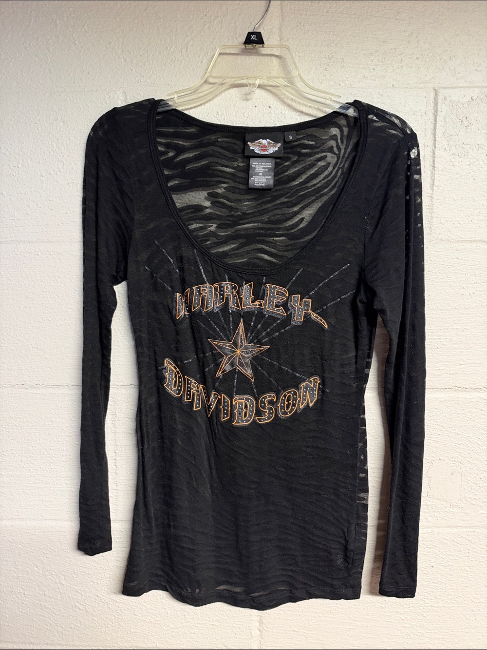 Harley-Davidson Women's Black Long-Sleeve Logo Top